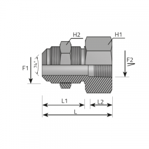 Bulkhead адаптер AG-JIC / IG-NPT. (APPMJ..FFN)